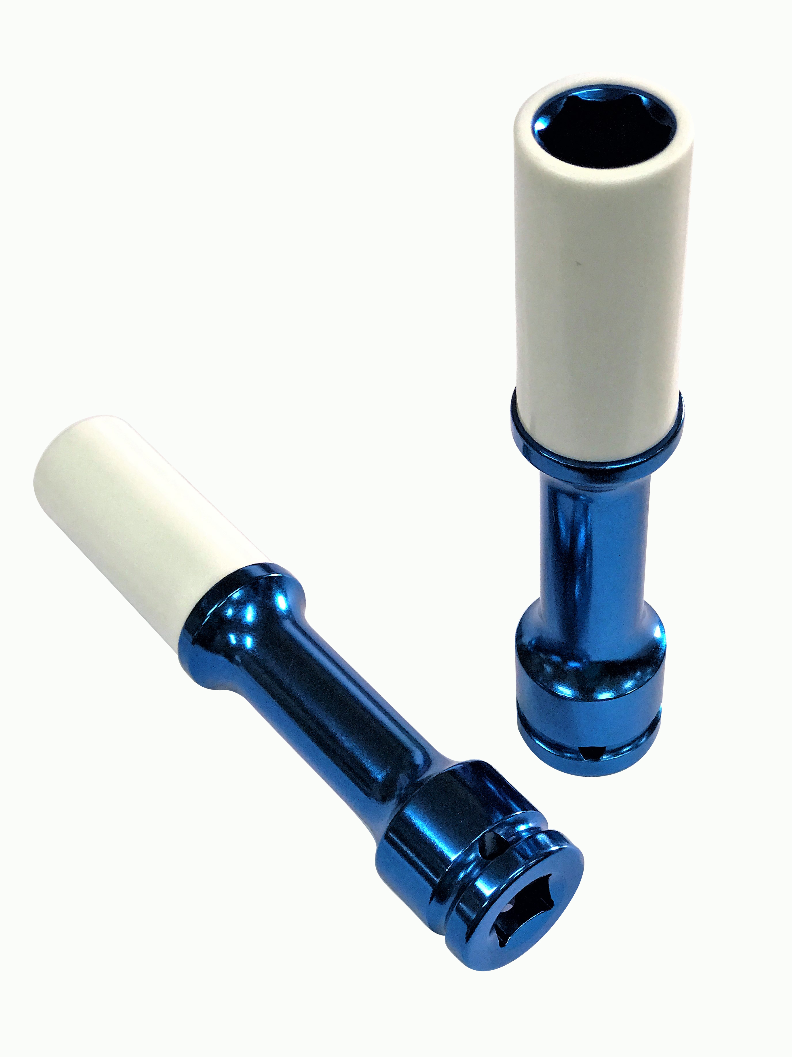 150L 1／2" DR. × 17mm 6PT Flank Thin Wall Deep Impact Sockets with Plastic Sleeves